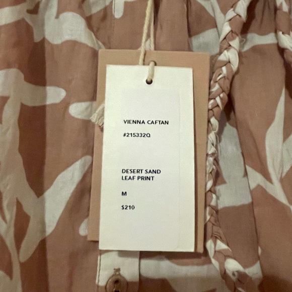 NWT mirth caftans Vienna caftan in desert sand leaf print - Picture 5 of 6